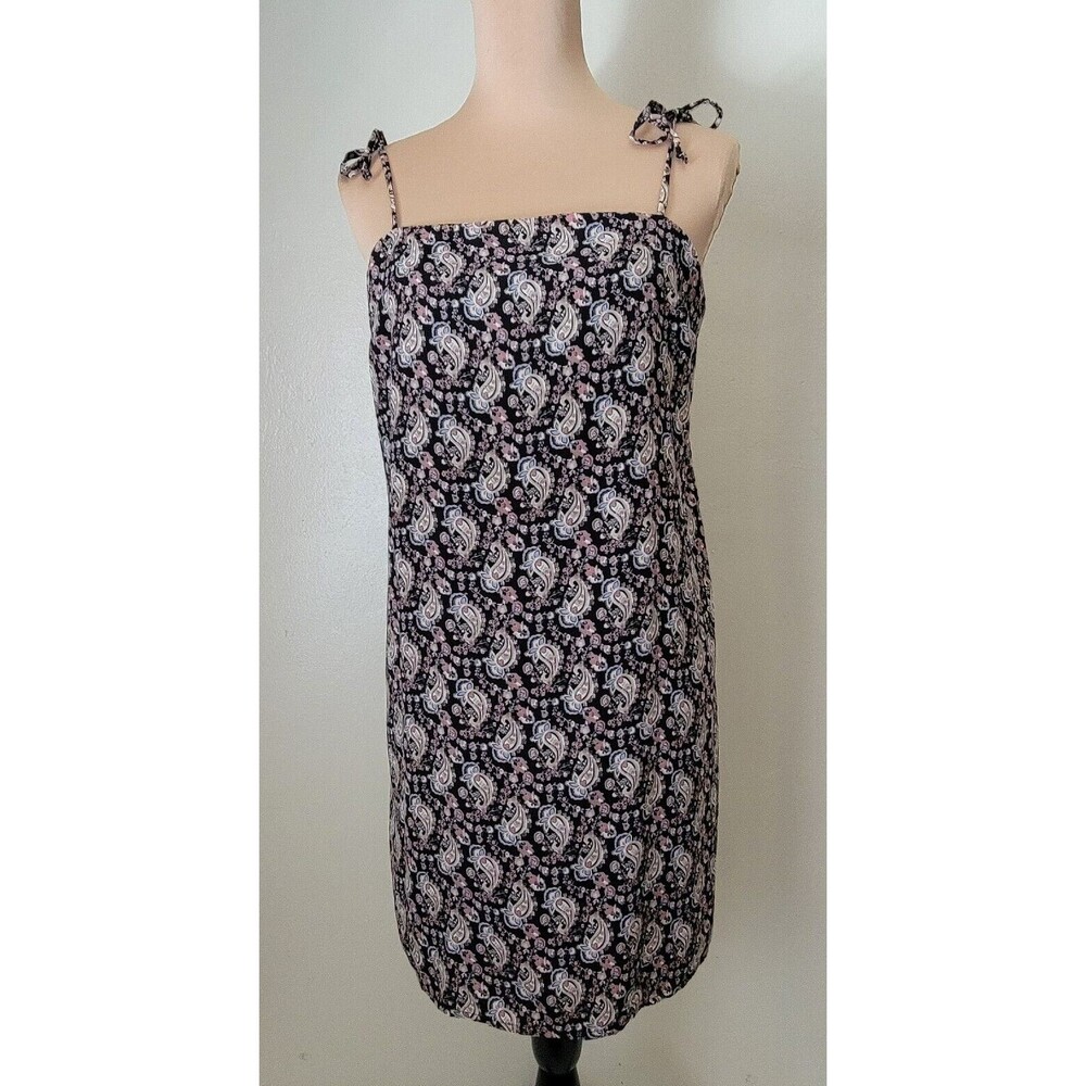 Large Dee Elly Paisley Tie Shoulder Spaghetti Strap Loose Dress